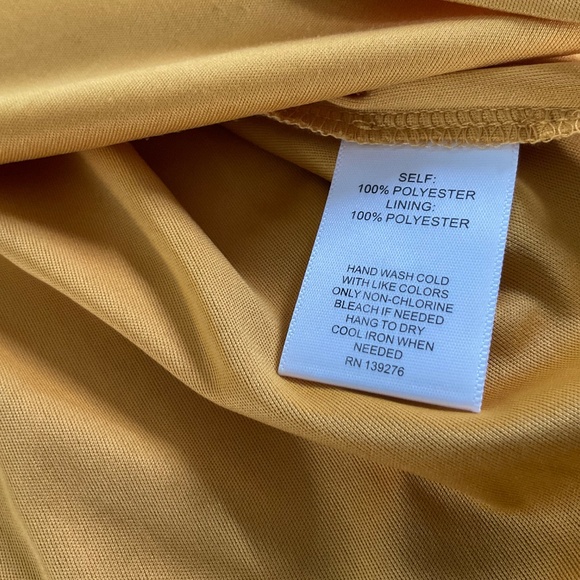 Signature Studio Sheer Women's Bird Dress Gold Color Size Large - Picture 4 of 8